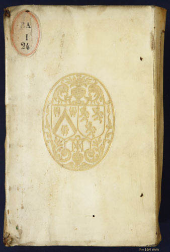 reliure en parchemin de la Bibliothque de J.-B. Colbert