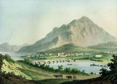 veduta di Lecco nel 1819