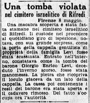 Violata una tomba