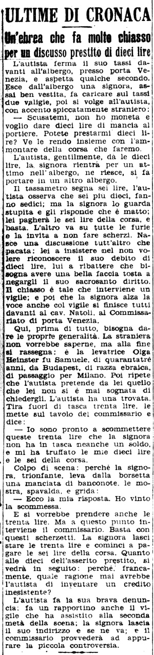Un'ebrea fa molto chiasso